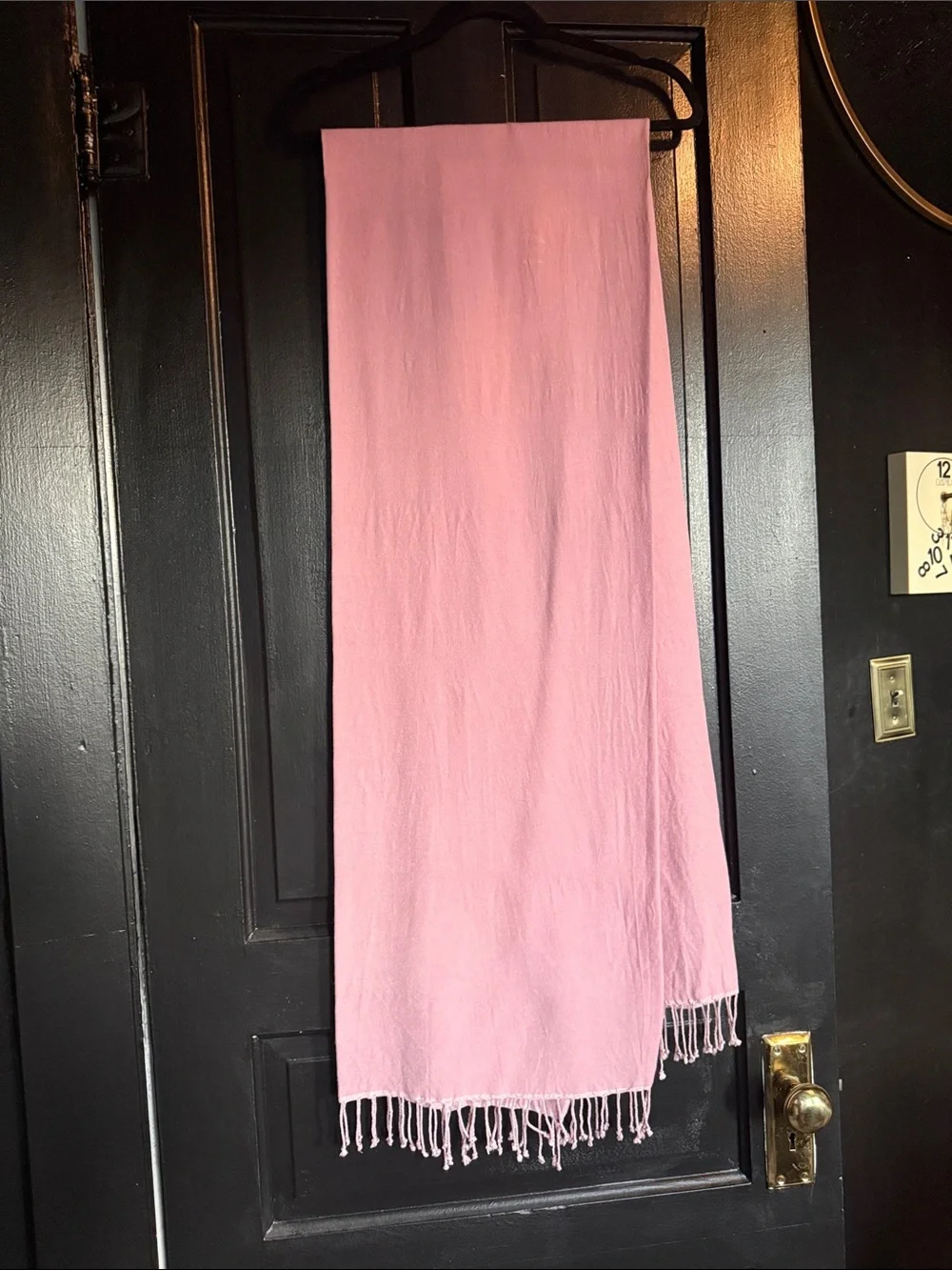 100% Pure Cashmere Elegant Pink Scarf 78”L
